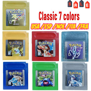 Bandai | Pok é mon series 16 bit video game GBC card with host card red blue crystal gold green silver multi language card