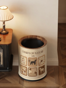 MEISD | Home Use Aesthetic Luxury Large Capacity Metal Open-top Trash Bin