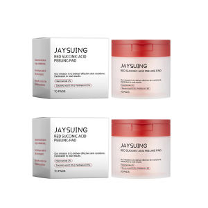 Jaysuing(简素净) | Exfoliating Cleansing Pads Cleanse Remove Dirt Tighten Pores Remove Blackhead Oil Control Niacinamide Red Succinic Acid Peel Pad
