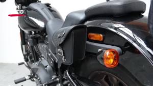 Motorcycle Side Bag Retro PU Leather Motorcycle Saddlebags for Sportster 883 1200 Softail Dyna Vulcan Rebel Travel Storage Bag