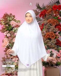 ARRAFI Hijab Instan AR 895 Syari Bergo Jumbo Muslim Stella Premium Polos Tali Belakang Pet Antem √ Armyna Hijab ||