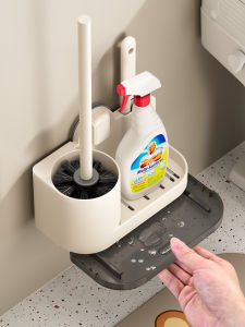 Creamy Style Suction Cup Toilet Brush Wall Mounted Household No Dead Angles Bathroom 2025 New Model Set Toilet Brush Tool