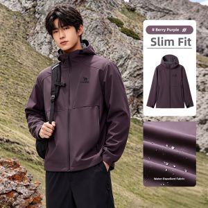 CAMEL | Mens Outdoor Water Repellent Anti-static Fleece Lined Softshell Jacket