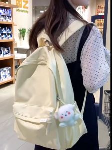 Larkair Ready stock 6 colors Korean Ins simple casual backpack backpack travel student schoolbag female