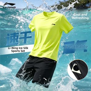 Li-Ning | Quick Drying Breathable Mens Sport Set T-Shirt and Shorts