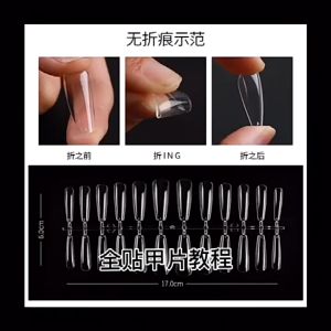120pcs 12sizes Clear False Tips Transparent Full Cover Oval Stiletto UV Gel Extension Artificial Nail Tip Manicure Clear Tips Beauty