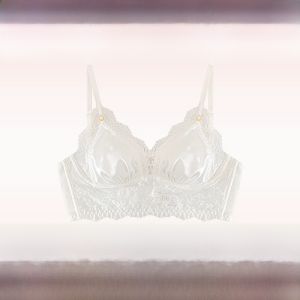 เสื้อชั้นในลูกไม้สไตล์ฝรั่งเศส ทรงสามเหลี่ยมบาง ทรงเข้ารูป เสื้อชั้นในผู้หญิง ป้องกันการหย่อนคล้อย ช่วงไหล่ด้านบน ชุดชั้นในไร้โครง