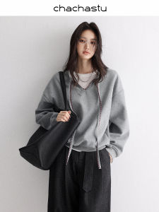 CHACHASTU | Áo Sweater Thêu Dáng Rộng