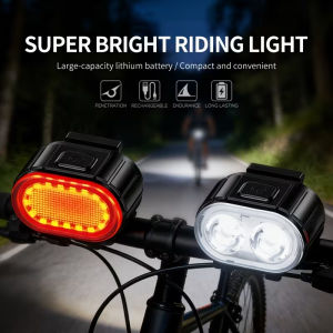 USB Rechargeable Bicycle Lights Bike Safety Warning Lamp Outdoor Waterproof Cycling Flashlight For Mountain And Road Bikes