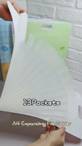 Expanding File Folder Document storage with handle 13 Pockets Size A4 Clipboard Folder Organizer