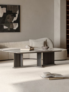 Elegant Minimalist Long Rectangular Coffee Table