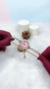 Jam Tangan Wanita Serut Diamond Permata Asli Bercahaya Tahan Air Original Premium New Model Fashion Wanita Mewah Elegan Korea Style Aksesoris Arloji Woman Watches Kasual Analog Trendi Stainless Steel Titanium Anti Karat Kaca Tahan Gores JWT-15