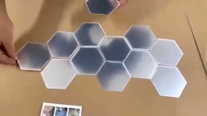 12/24Pcs 3D Mirror Wall Sticker Gold Silver Hexagon Acrylic Mirror Decal Home DIY Toilet Living Room Bedroom Mirror Wall Decor