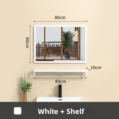 GUANGMANZHI | Self-adhesive Wall-mounted Square Mirror for Bathroom