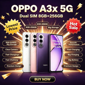 OPPO | OPPO A3x 5G Smartphone-Global Version Dimensity 6300 Processor 6.67 Inch Screen 5100mAh Battery 45W Fast Charge IP54 Waterproof