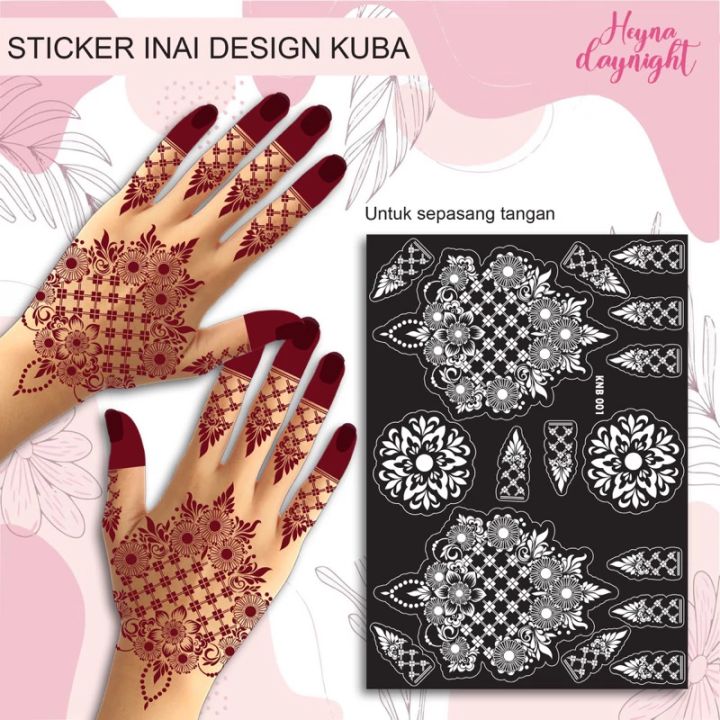 Sticker Inai Stencil for both hand exclusive design