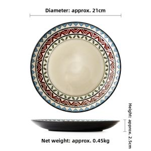 New Nordic Ceramic Serving Platter For Fruits and Dishes Home Use Underglaze