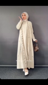 COD Dress Terbaru / Aurora Abaya / Matt Ceruty Babydoll Bordir / Dress Lebaran 2025 / Gamis Termurah