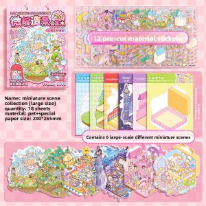 KABAXIONG | 3D Miniature Scene Stickers for Scrapbooking and Creative Decoration