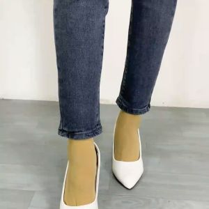 Celana Panjang High Waist Stretch Ripped Jeans Style