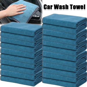 ผ้าเช็ดรถไมโครไฟเบอร์ / ผ้าเช็ดทำความสะอาดเนื้อนุ่มหนาขนาดใหญ่ / ผ้าดูแลรถยนต์แบบดูดซับน้ำ 2 ด้าน / ผ้าเช็ดรถแห้งเร็วสำหรับดูแลรายละเอียดรถยนต์