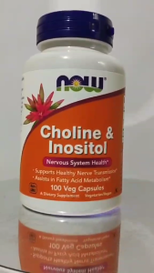 Now Foods Choline and Inositol 500mg 100 Capsules for Nervous System Health Now Choline and Inositol Supplement
