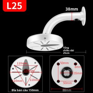 Camera Giám Sát Bằng Hợp Kim Nhôm Treo Tường Ngoài Trời Trong Nhà Hardestcustomer 1258zj 5 Năm Bảo Hành Treo Tường