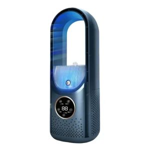 Quạt Điện Không Cánh Mini Di Động USB Điều Hòa Không Khí 6 Tốc Độ Siêu Êm Có Chức Năng Hẹn Giờ Và Tạo Độ Ẩm Dùng Cá Nhân