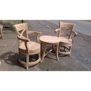 PROMO KURSI TERAS PUTAR JATI JEPARA + MATRAS