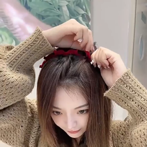 FR-C1452 Bando 2in1 Jepit Beludru Aksesoris Fashion Rambut Wanita Korea / Bando Wanita Dewasa