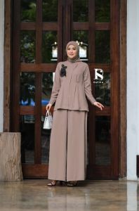 (8x) RAFIKA AIRIN VIERA Oneset Baju Setelan Celana Wanita Muslimah Airin Set by Rafika. Nazra Sha