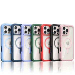 เคส iPhone 17พร้อมปุ่มควบคุมการจับภาพกล้องถ่ายรูป [เข้ากันได้กับ MagSafe] ด้านหลังแข็งแบบใสหนักสองชั้นเคสโทรศัพท์ป้องกันตัวกันกระแทกแบบสำหรับ iPhone 17 Pro MaxAir17 Pro16 Pro Max16 Plus15 Pro Max15 Plus14 Pro Max1413