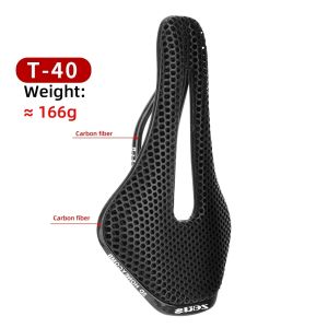 MTB Road Bike Ultralight Nylon / Carbon Fiber Saddle 3D Printed Bicycle Saddle Hollow Comfortable Breathable Bicycle Parts