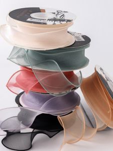 Valentines Day Fish Tail Silk Ribbon  Flower Packaging Material Bouquet Floral Artistry Flower Shop Supplies 9 Meters