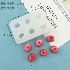 Cherry Shaped Silicone Baking Mold Chocolate Decorating Kitchen Cooking Utensils Fruit Themed Gag Gifts for Baking Enthusiasts
