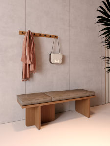 Home Entrance Real Wood Long Bench Dining Table Seat Soft Padded Rest Area Household Furniture Artistic Style Wooden Bench