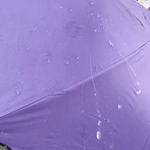 Red leaf Portable Manual Folding Umbrella Flowering Umbrella in Water Black Glue Coated Light Weight UV Umbrella