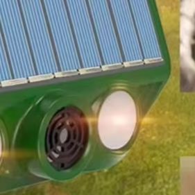 เครื่องไล่สัตว์พลังงานแสงอาทิตย์แบบอัลตราโซนิก กันน้ำระดับ IP66 สำหรับใช้งานกลางแจ้ง ไล่สัตว์ในสนามหญ้าและสวน