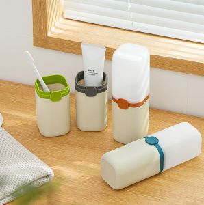 Smart-living Household home bathroom Simple Portable Toiletry toothbrush Cup Mug Storage Box organizer -NC -A0562