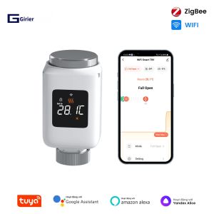 Van Điều Nhiệt Thông Minh GIRIER Tuya ZigBee WiFi TRV Điều Khiển Nhiệt Độ Bằng WiFi Tương Thích Với Alexa Và Hey Google Dùng Trong Nhà