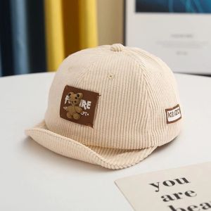 CAE - Topi Bisbol Anak 0-2 Tahun Laki Perempuan Future Bear Corduroy Polos Baseball Hat Import