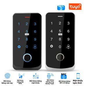Bàn Phím Bluetooth Chống Nước Độc Lập Tuya APP Bộ Điều Khiển Truy Cập Vân Tay Bàn Phím Cảm Ứng RFID 1356 MHz Cho Hệ Thống Mở Cửa