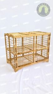 SEMPATI Dongdang Merpati Kayu Jati Super Dongdang Merpati 2 Pasang 4 Pintu Kandang Merpati Sangkar Dondang Jemur Kurungan Burung Merpati Dara DJ2DNG