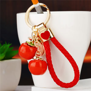Good Persimmon Lucky Good Persimmon Happening Car Key Ring Women Cute Package Pendant Key Chain Ring Exquisite Small Gift