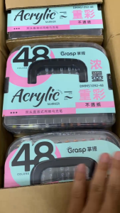 [MỚI] Bút màu Acrylic Marker GRASP Cao Cấp 2 Đầu Brush/Fine Vẽ Mọi Chất Liệu Chống Nước - Lượng Mực Lớn