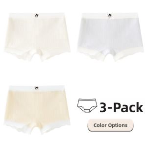 miiow | Antibacterial Girls Underwear Breathable Cool Sensation Cotton Four Corner Shorts Comfortable Elastic Waist For Students