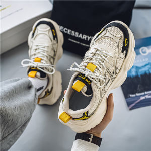 Mens Running Shoes 2025 New Winter Mesh Casual Soft Bottom Sports Sneakers Teenagers Versatile Thick Bottom Dad Trendy Shoes