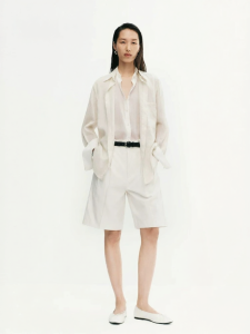 edition | New Autumn Silk Cotton Linen Five Division Straight Culottes