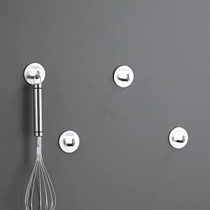 【Fast Delivery】5PCS/10PCS-Adhesive Hooks Heavy Duty Sticky Hooks Wall Hangers Waterproof Stainless Steel Hanger Towel Holder on Hooks Hanger Wall Hook Heavy Duty