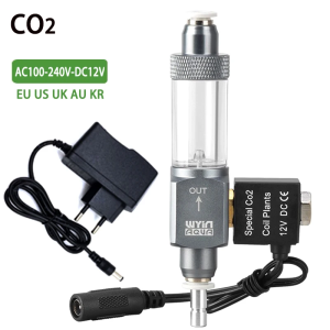 ZRDR | DIY Aquarium CO2 Solenoid Valve Bubble Gauge AC100-240V Fish Tank CO2 Generator Pressure Reducing Valve equipment Supplies